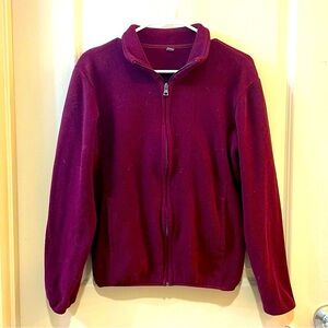 UNIQLO burgundy zip sweater